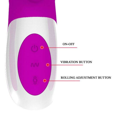 Vibratore Adrian in silicone con vibrazioni potenti e funzioni multifunzionali